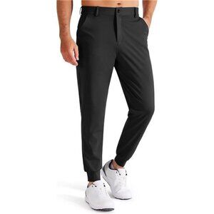 Men's 4-Way Stretch Golf Joggers with Pockets Slim Fit Work Dress Pants Athletic